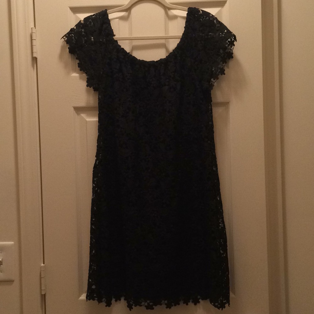Ralph Lauren black lace dress
